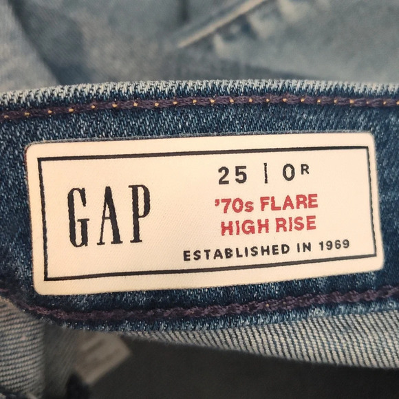 Gap 70's flare high rise size 25 #212 - Picture 3 of 3